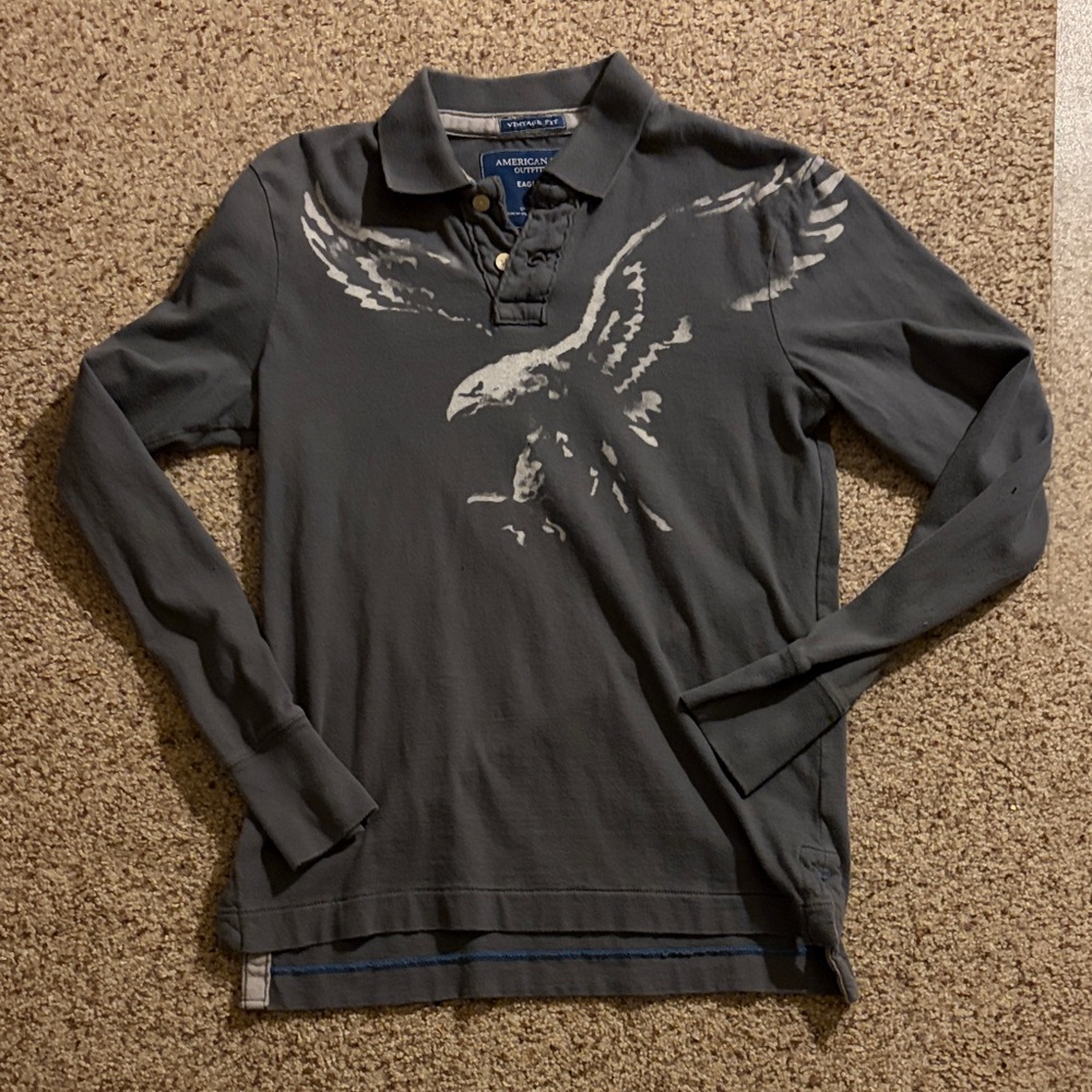 American eagle vintage polo long sleeves
